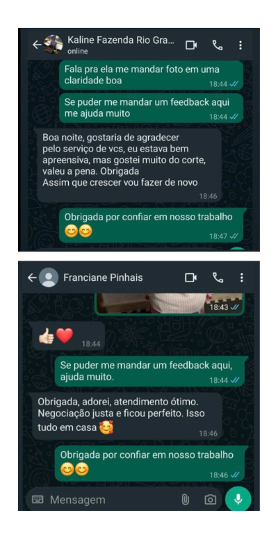 Avaliação de Cliente 1